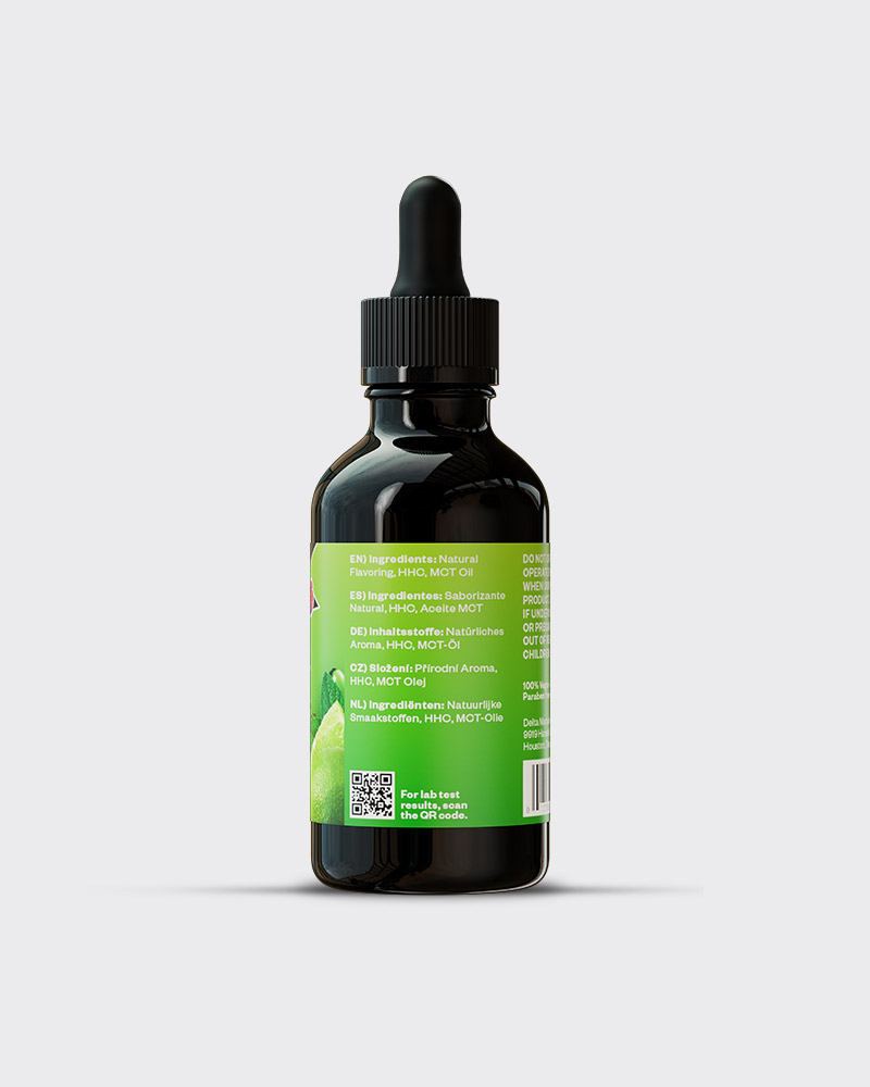 Delta Munchies 3000mg HHC Tincture Lime Mojito Back Side