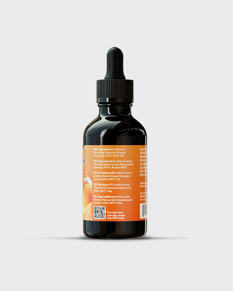 Delta Munchies 3000mg HHC Tincture Orange Creamsicle Back side