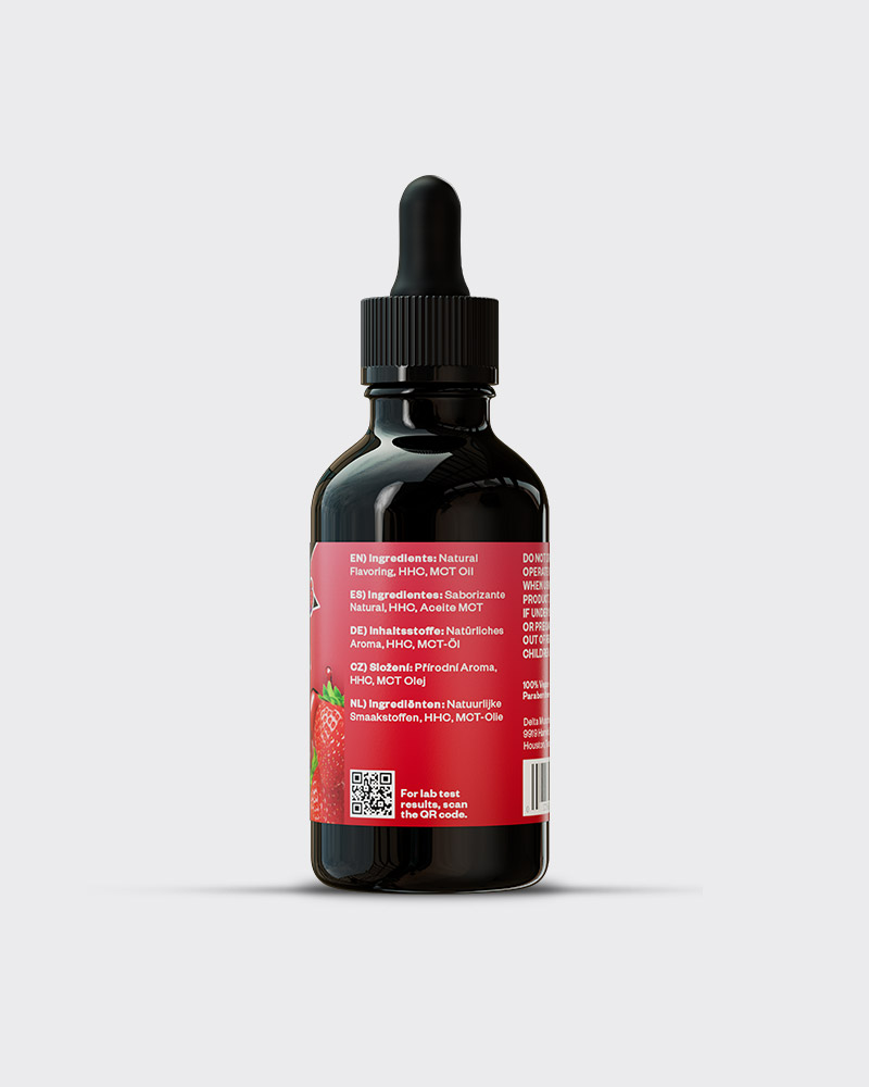 Delta Munchies 3000mg HHC Tincture Strawberry Dream Back side